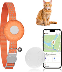 ZFSJTAG GPS tracker on a cat collar shows real-time location for peace of mind.