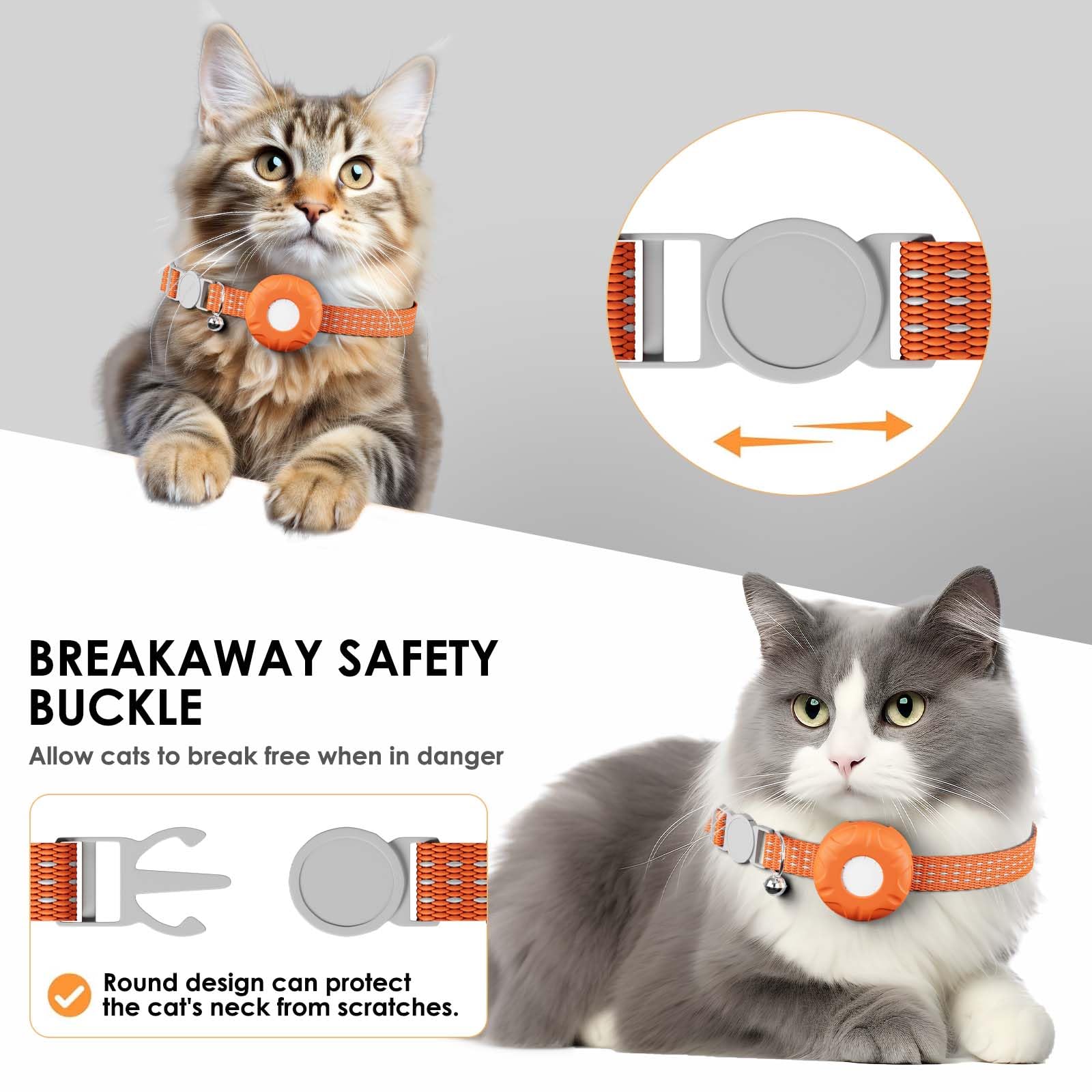 ZFSJTAG lightweight tracker on a collar supports unobtrusive wear.
