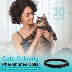 ZHANGK Calming Collar adjustable-fit on a cat for personalized comfort.