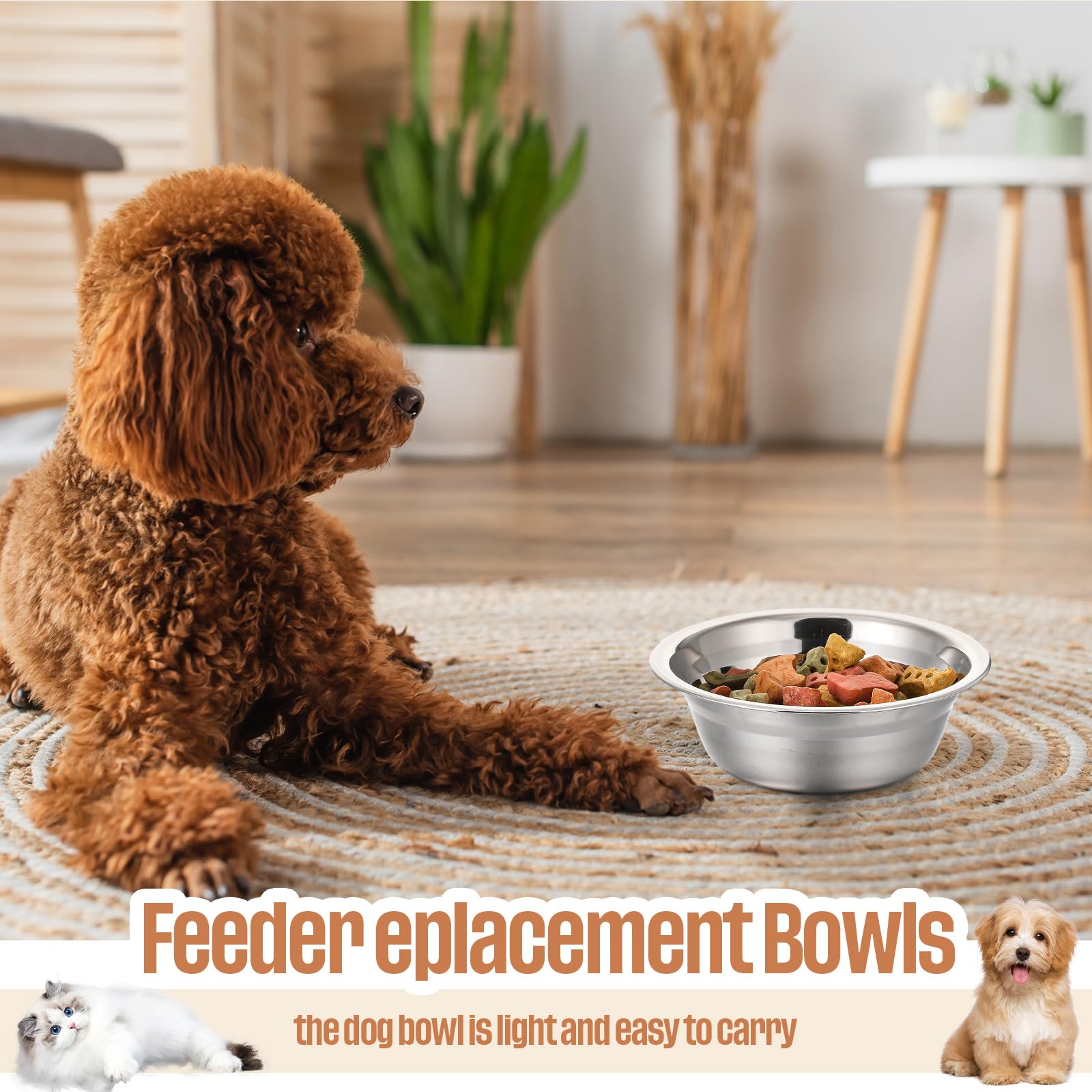 Zhehao dog bowl - compatible with stands for neat feeding