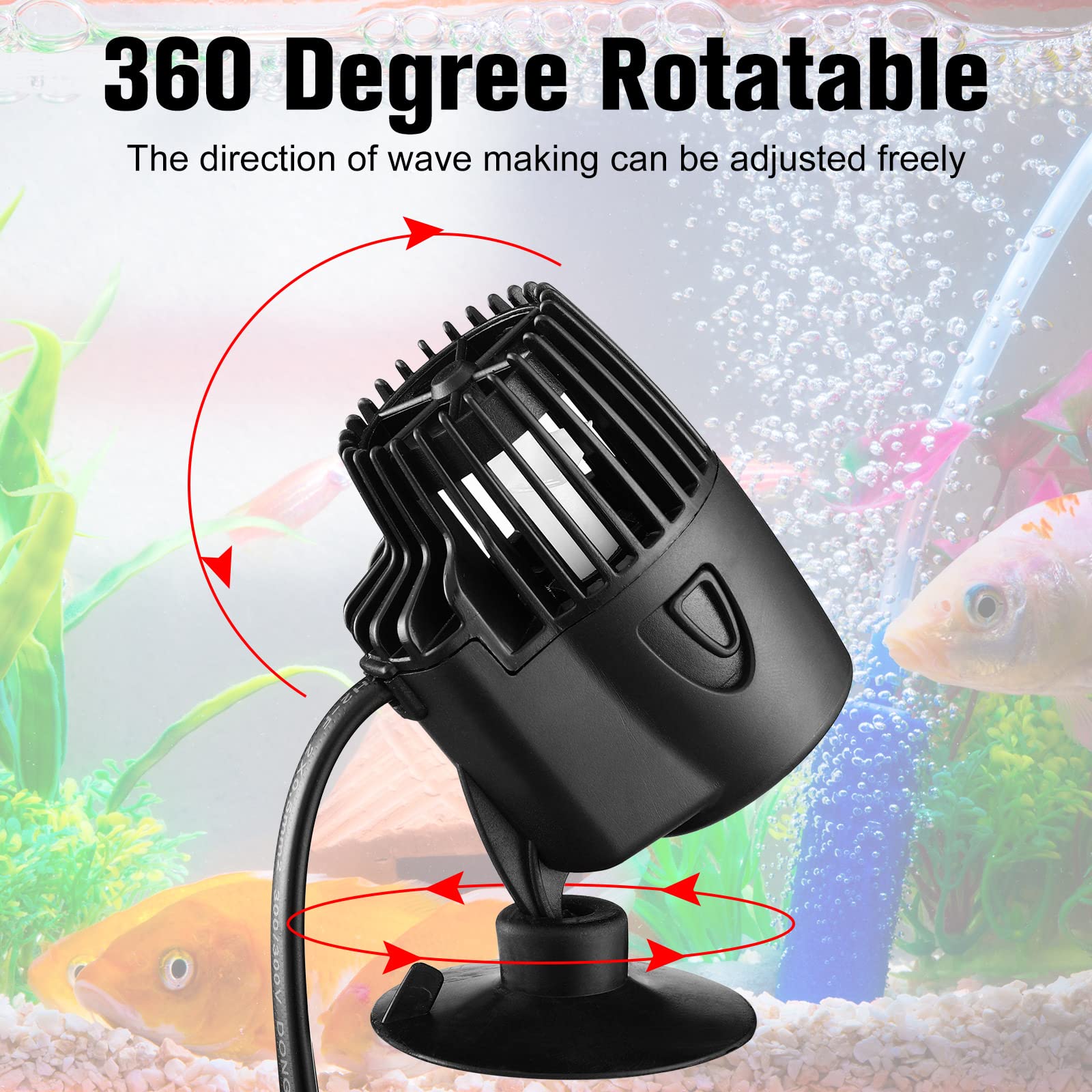 Zhengmy submersible powerhead suitable for 20-100 gallon tanks with adjustable currents