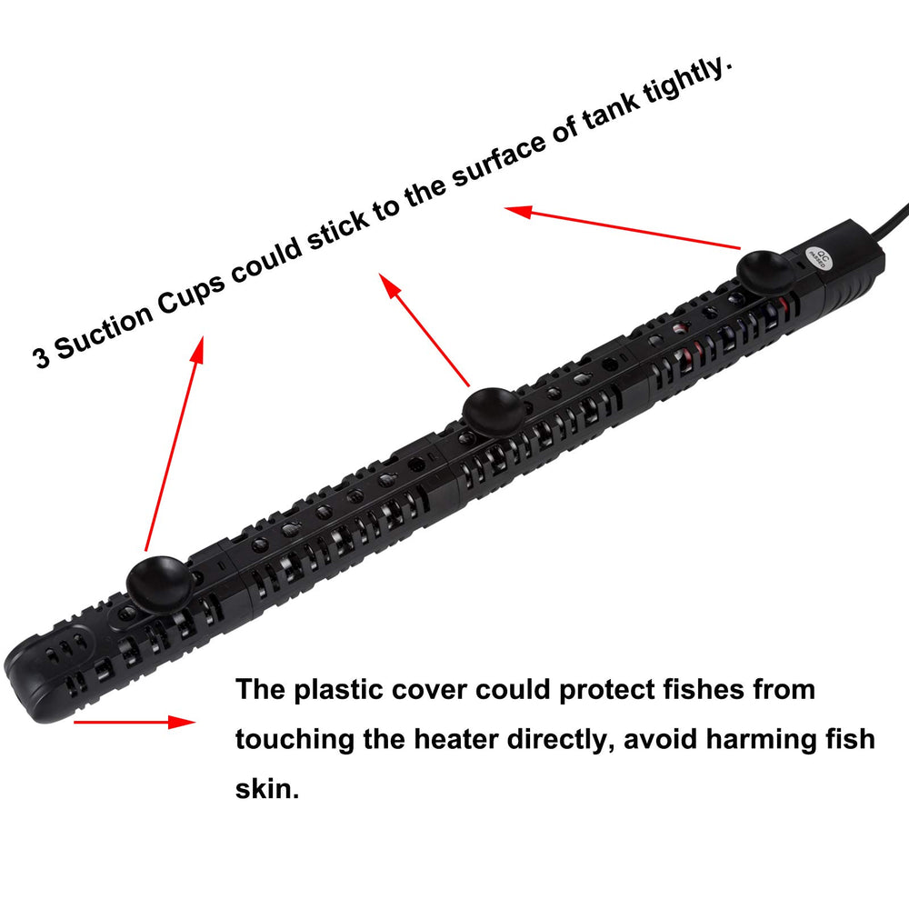 ZHGSERVU aquarium heater 300W top controller highlights adjustable range for tropical setups
