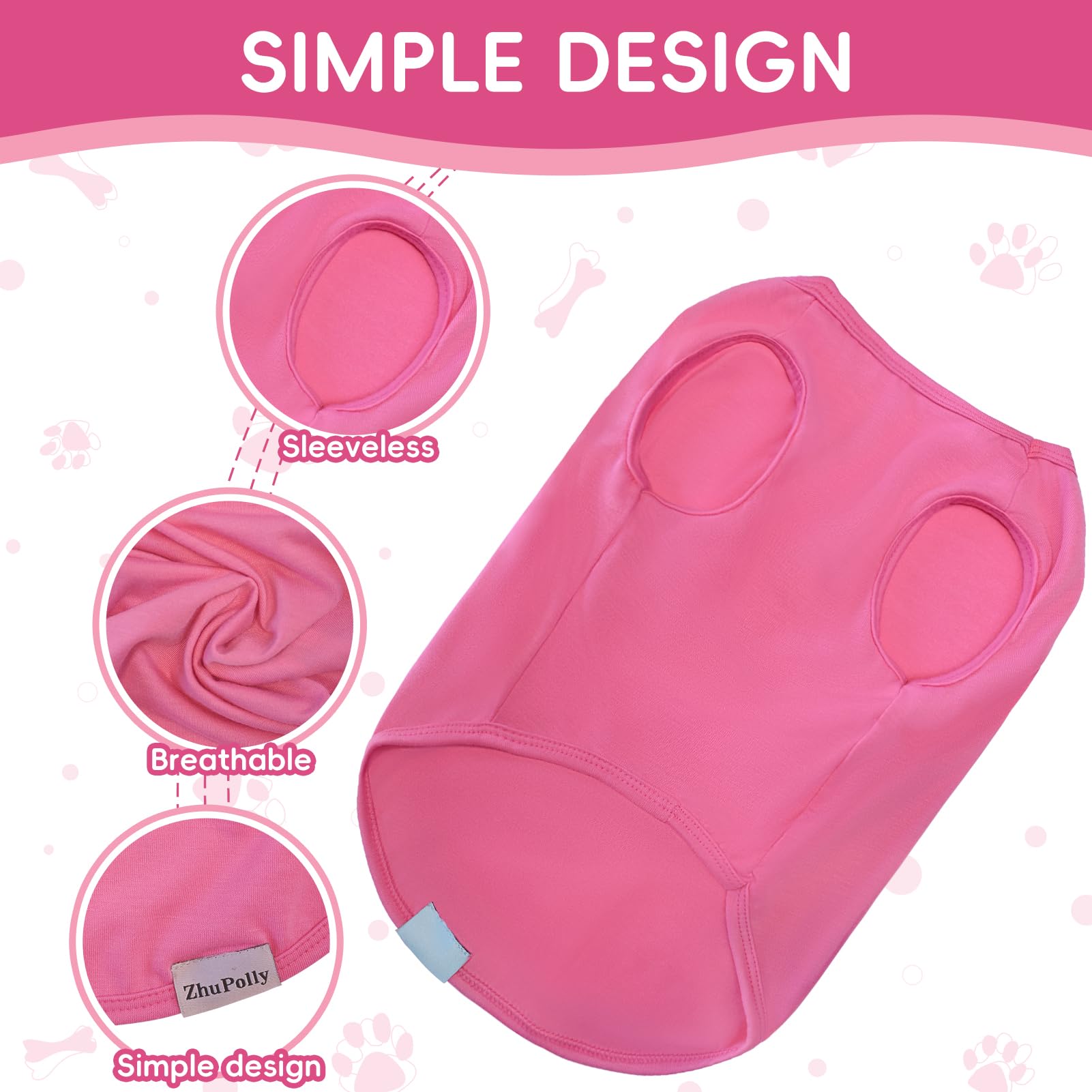 ZhuPolly breathable fabric protects skin and keeps dogs cool