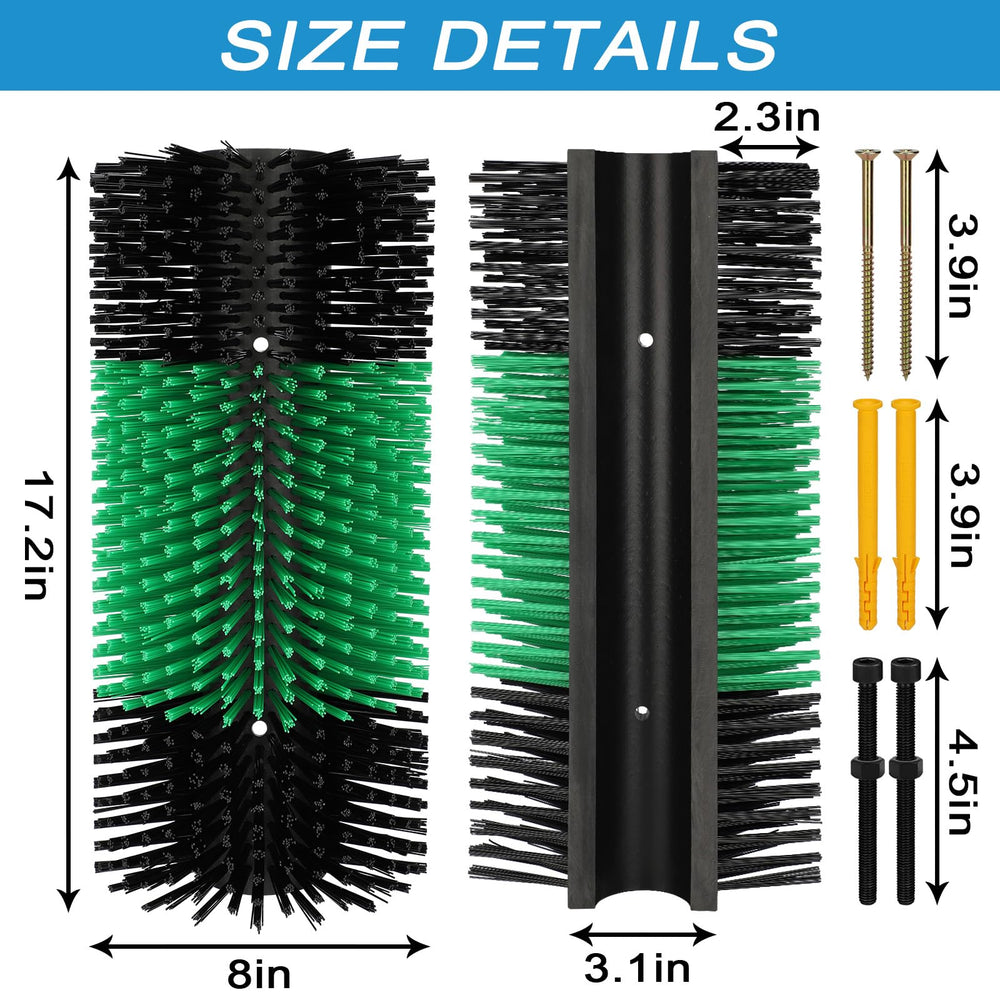 Zhuo·LeLe brush in green-black contrast encourages scratching and relaxation for livestock.