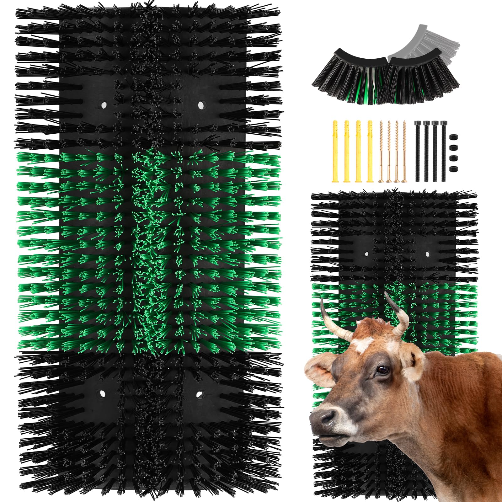 Zhuo LeLe XL brush extended grooming area for cattle and horses