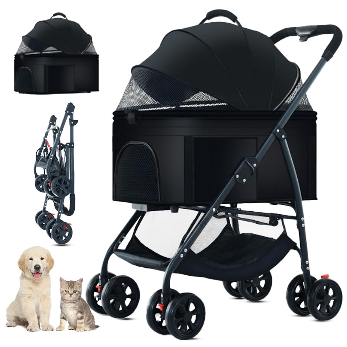ZHUOKECE 3-in-1 pet stroller frame for sturdy daily use
