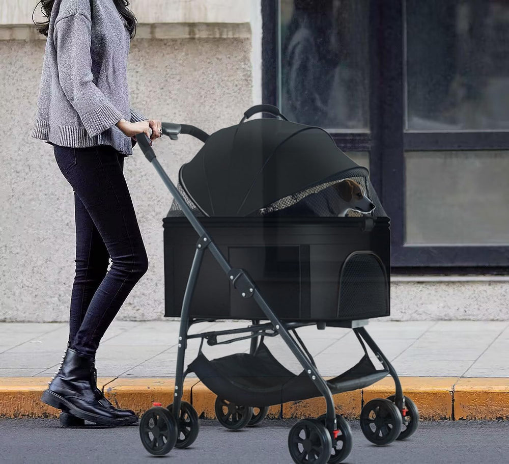 ZHUOKECE 3-in-1 pet stroller removable carrier for quick outings