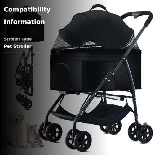 ZHUOKECE 3-in-1 pet stroller four-wheels smooth ride