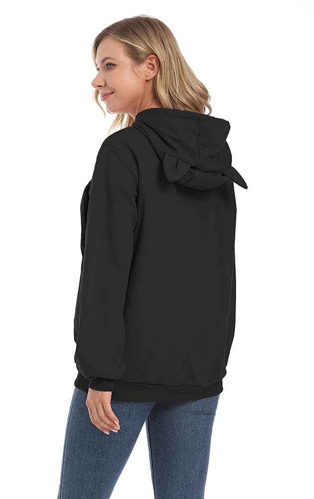 ZIIFULLHOU cat ears hood pom-poms enhance fun styling