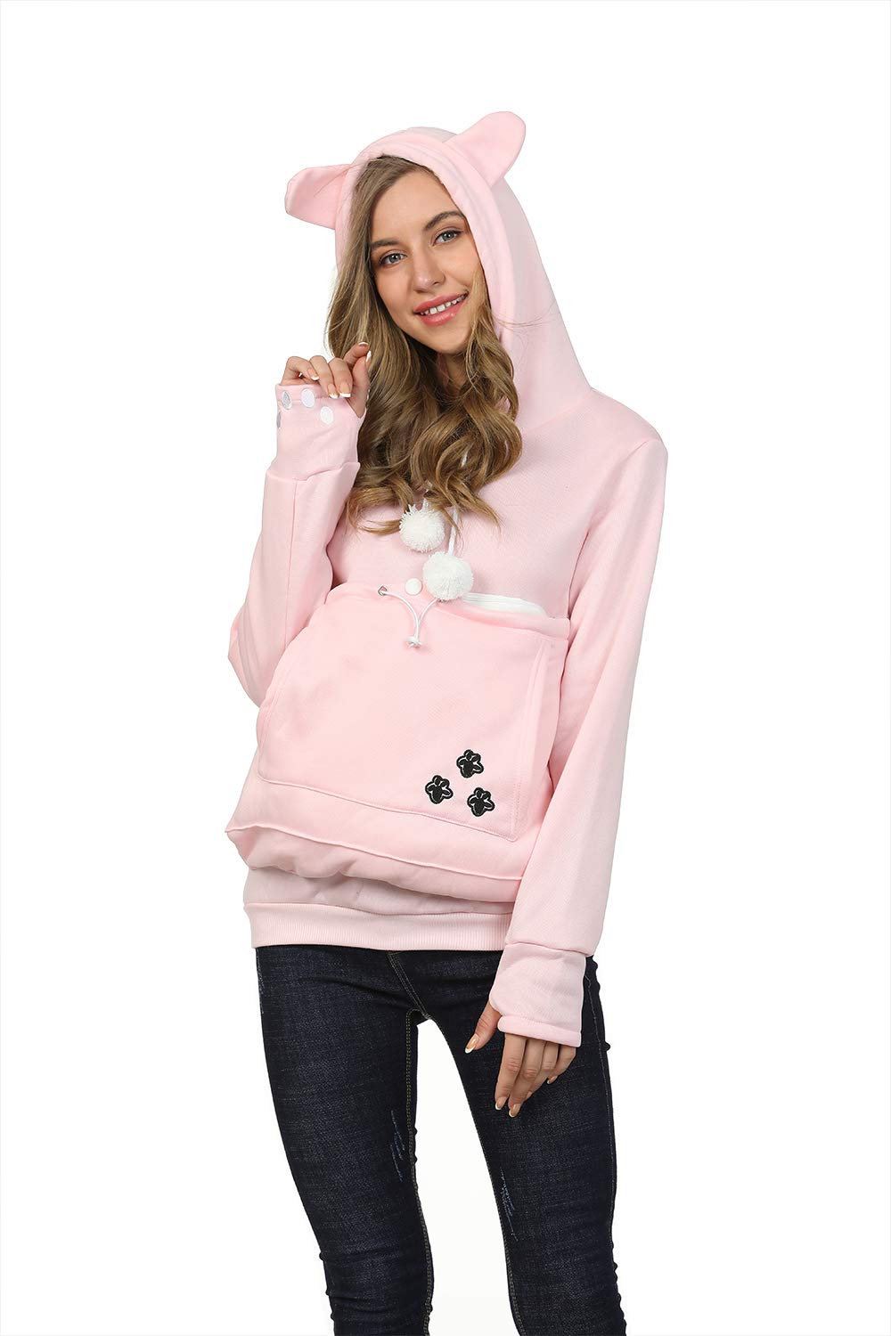 ZIIFULLHOU hood pom poms provide playful flair on outings.