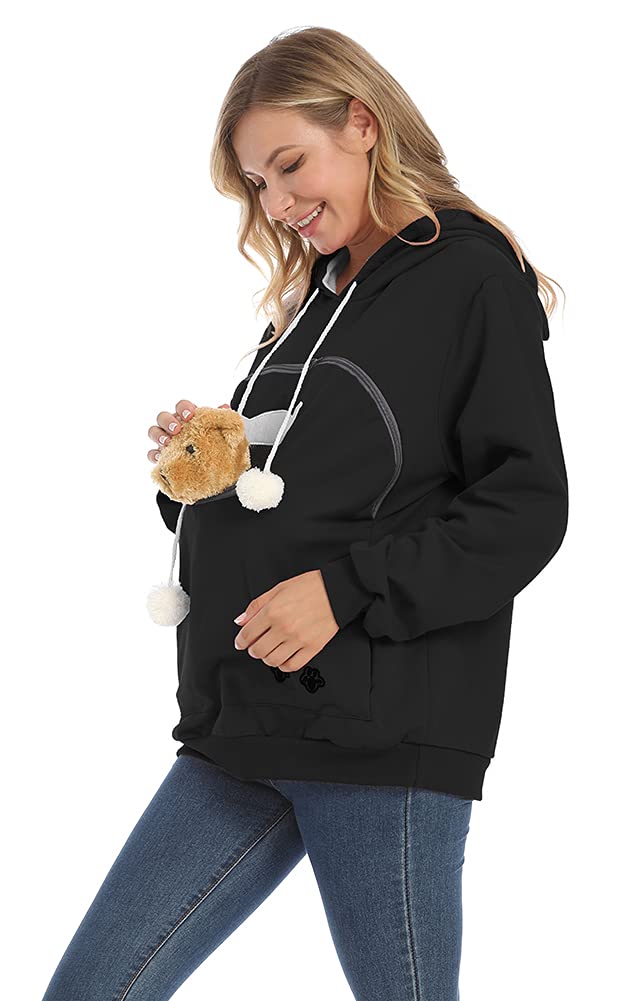 ZIIFULLHOU paw-prints hood design adds playful style