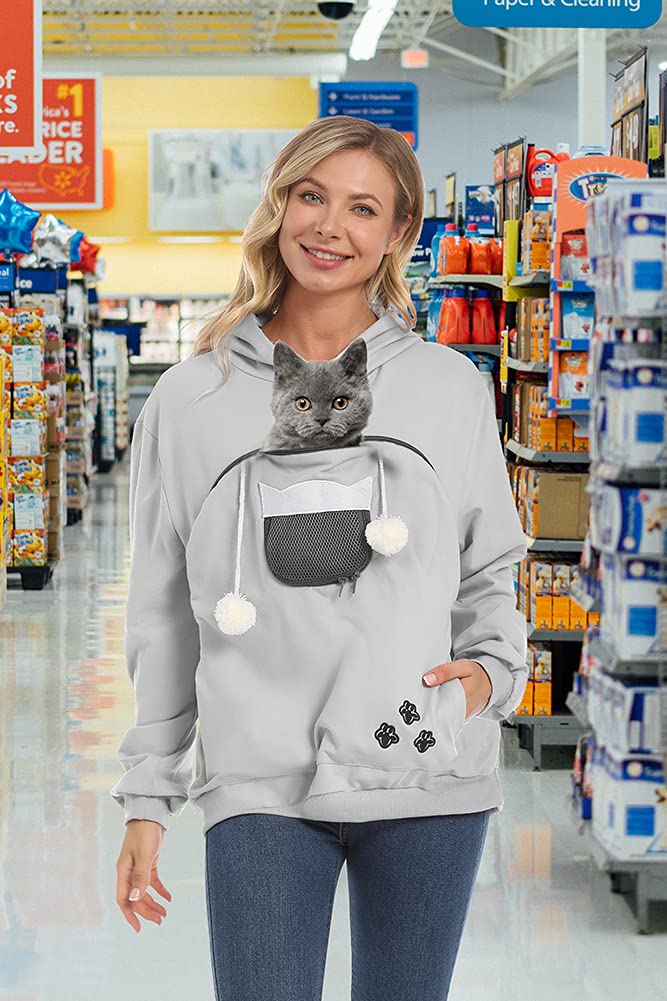 ZIIFULLHOU thumb-holes-paw-details sleeves offer cozy hands-free wear.