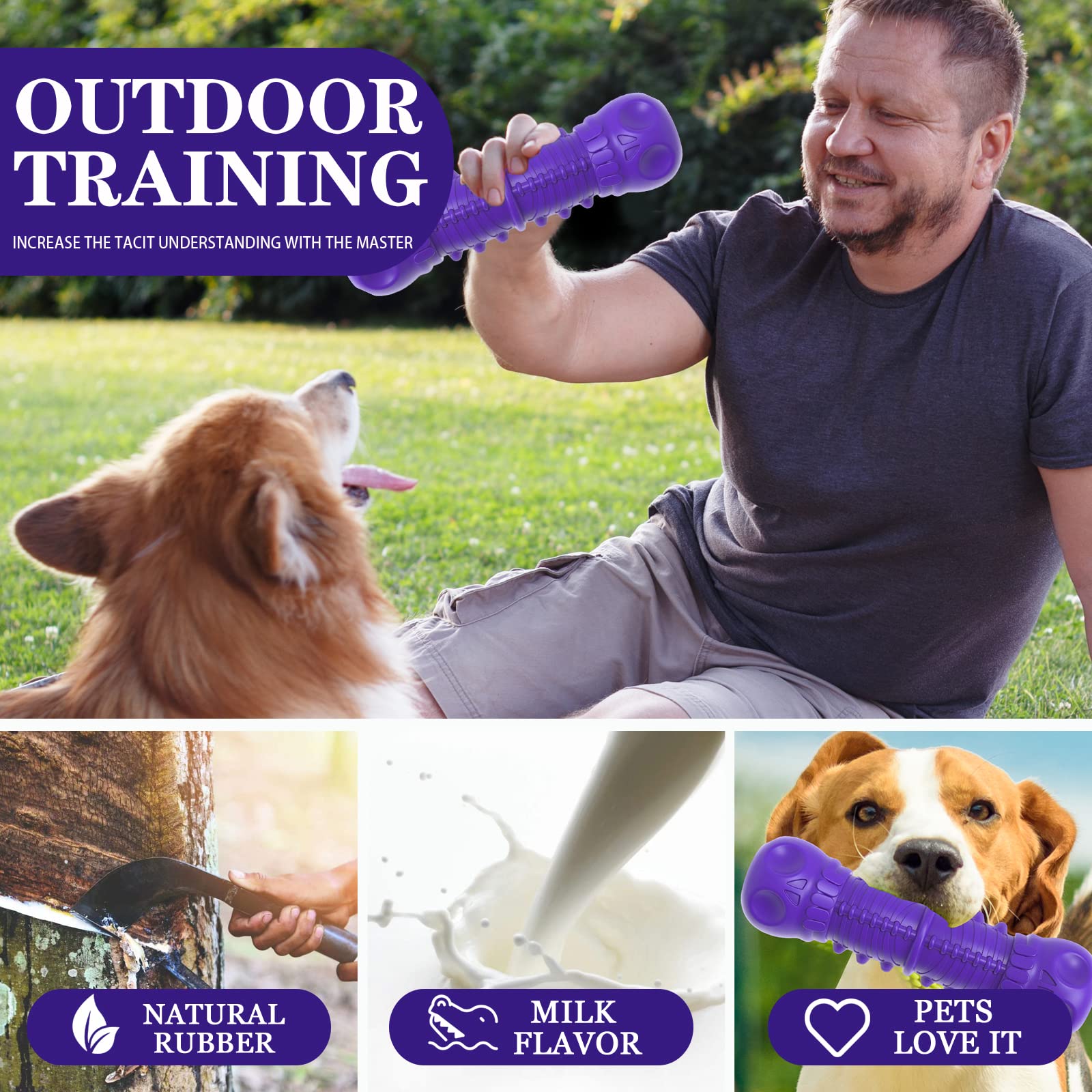 ZIKATON natural rubber material closeup safe and durable for large dogs