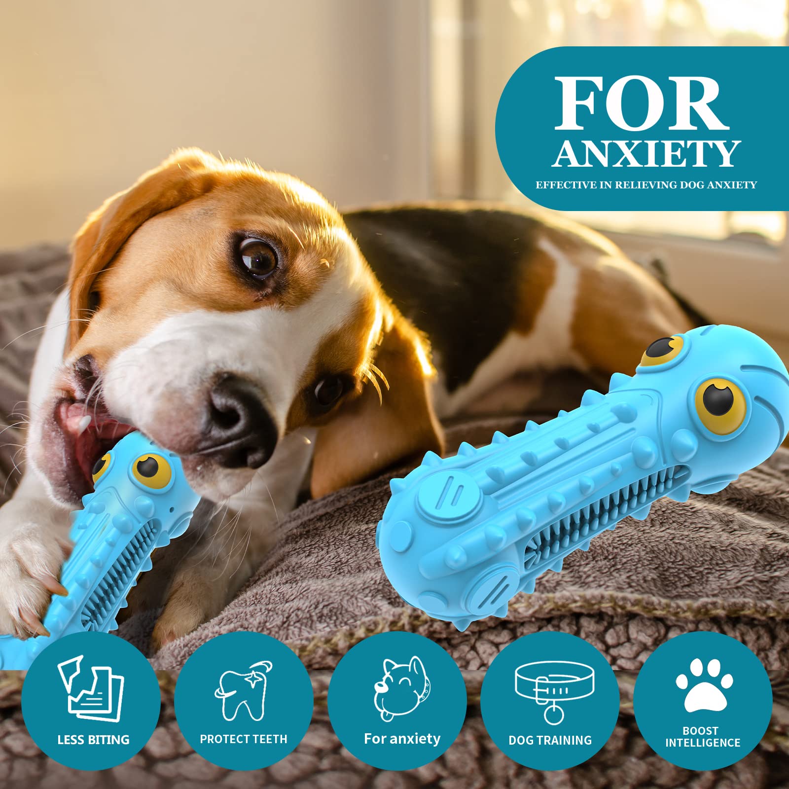 ZIKATON dog toy snack grooves entice treats, extending playtime