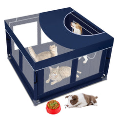 Zikopomi dog kitten playpen 42x42 topper keeps pets safe while you supervise