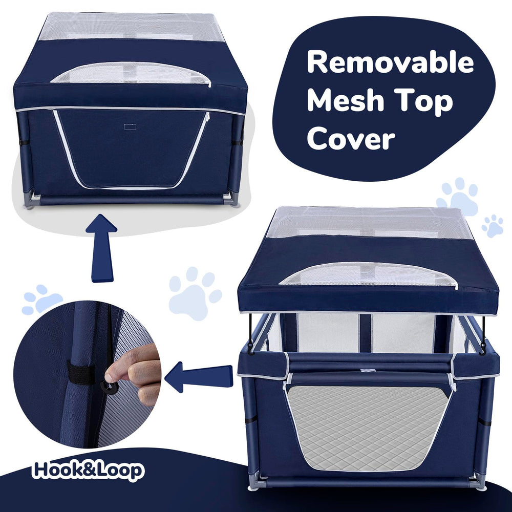 Zikopomi dog playpen assembly shows easy setup for quick use