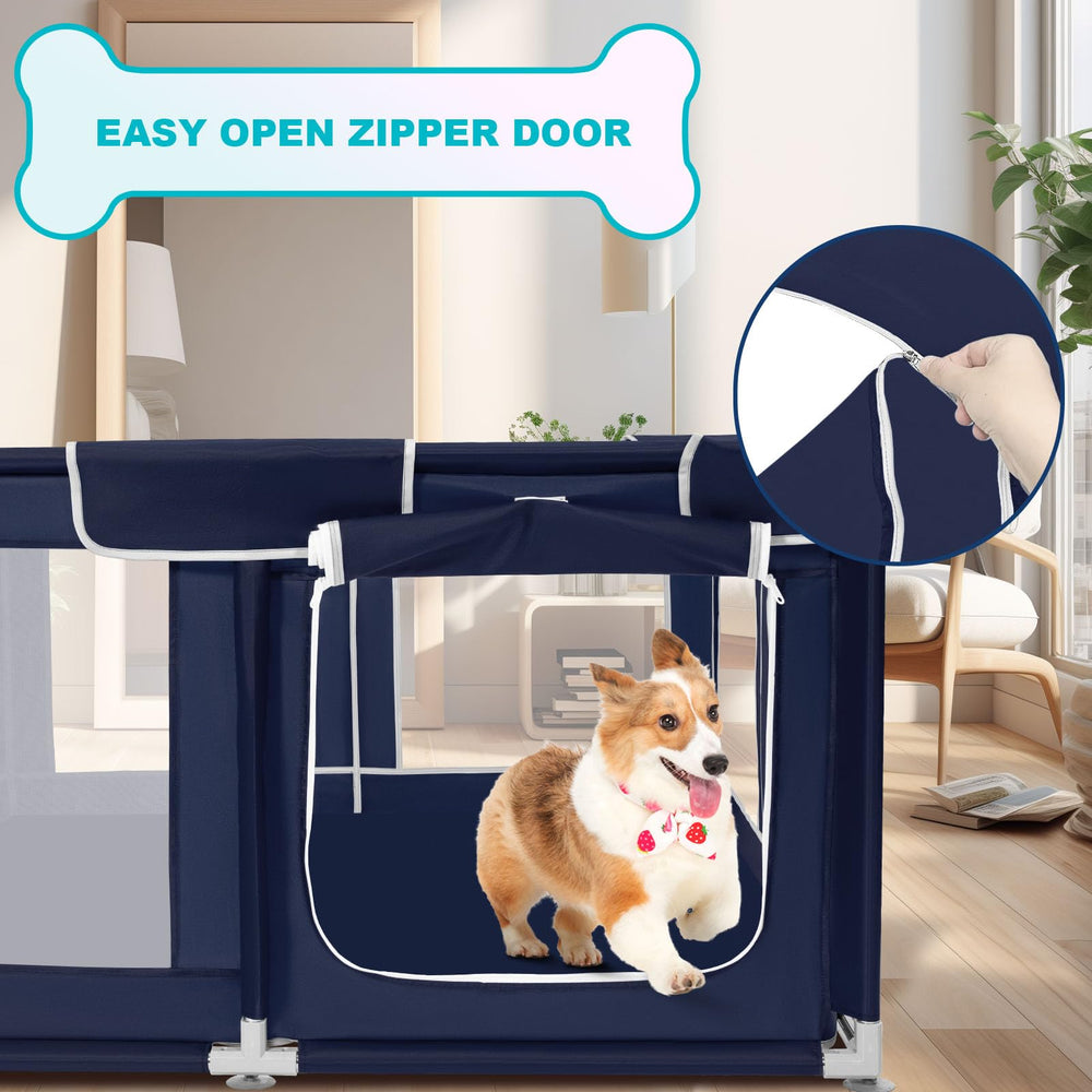 Zikopomi dog playpen bottom with secure base for floor protection