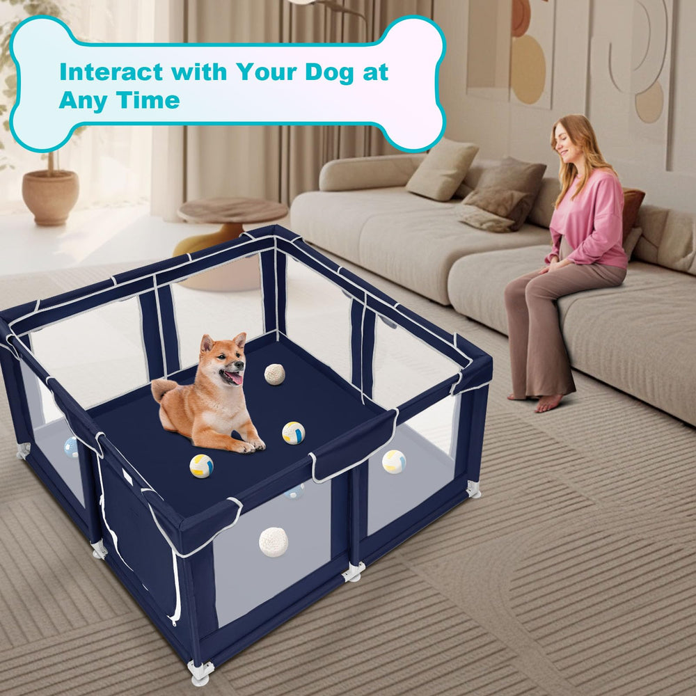 Zikopomi dog playpen indoor outdoor use with versatile setup