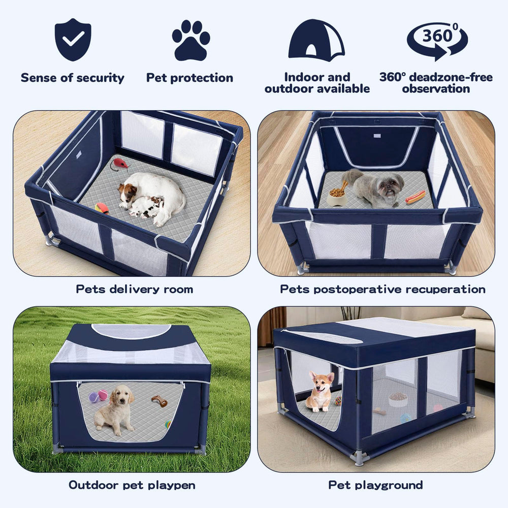 Zikopomi dog playpen indoor use creates a safe play yard in apartments