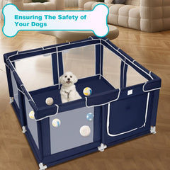 Zikopomi dog playpen non-slip suction cups keep fence stable