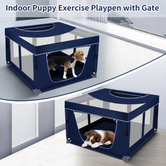 Zikopomi indoor pet playpen door enclosure with access gate