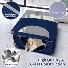 Zikopomi portable pet playpen weighs 8lbs for easy room-to-room use