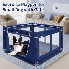 Zikopomi puppy playpen gate with zipper for easy access during playtime and care.