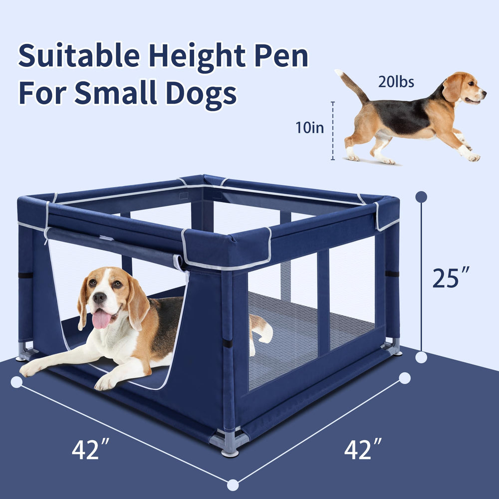 Zikopomi puppy playpen provides a separation area for mom and babies or medical needs.
