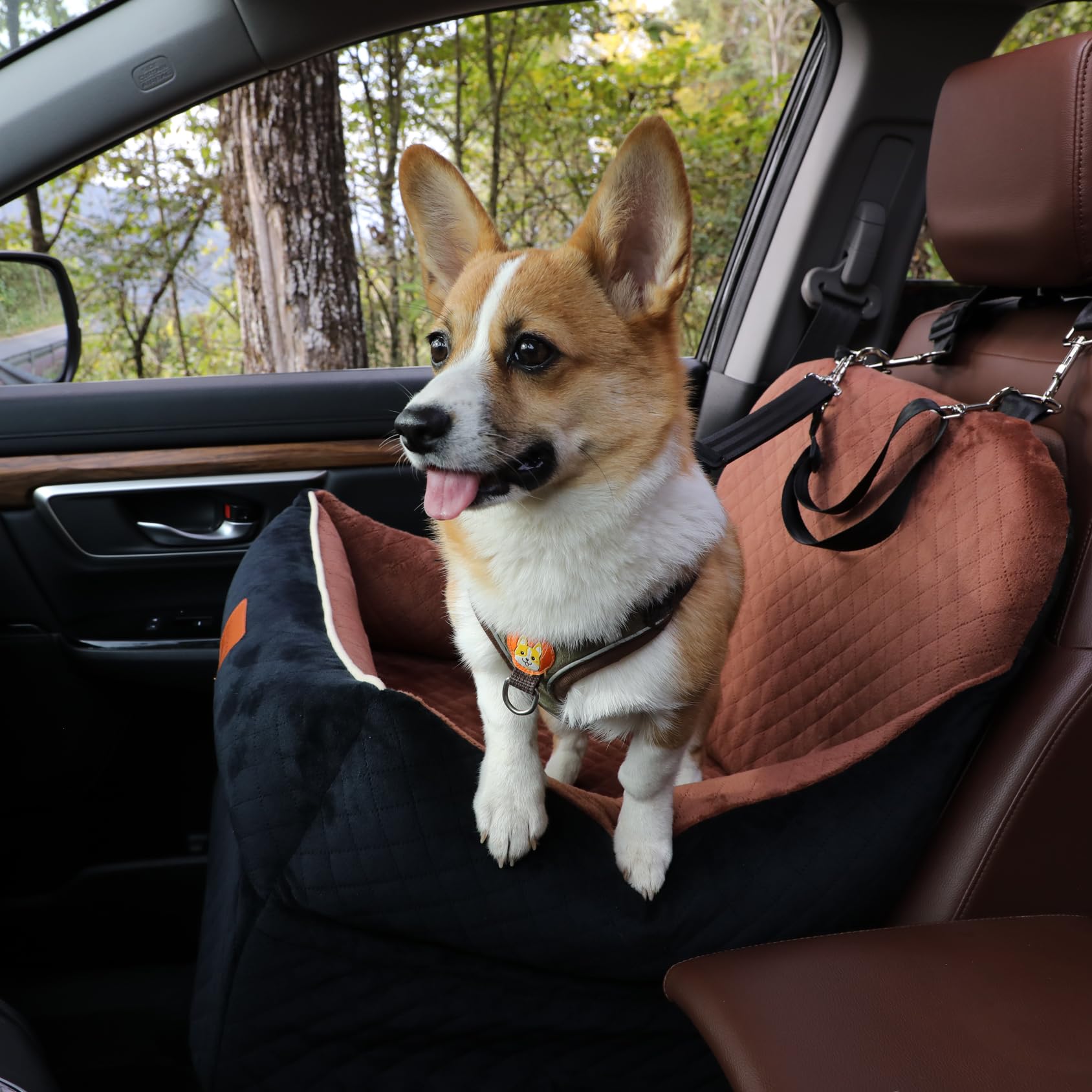 Zilemoon Car Dog Booster Seat easy-cleaning zippers simplify maintenance after trips.