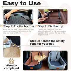 Zilemoon car dog seat memory foam cushion for a comfy ride.