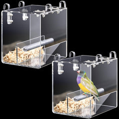 Ziliny automatic bird feeder shows visiting birds clearly for close-up observation.