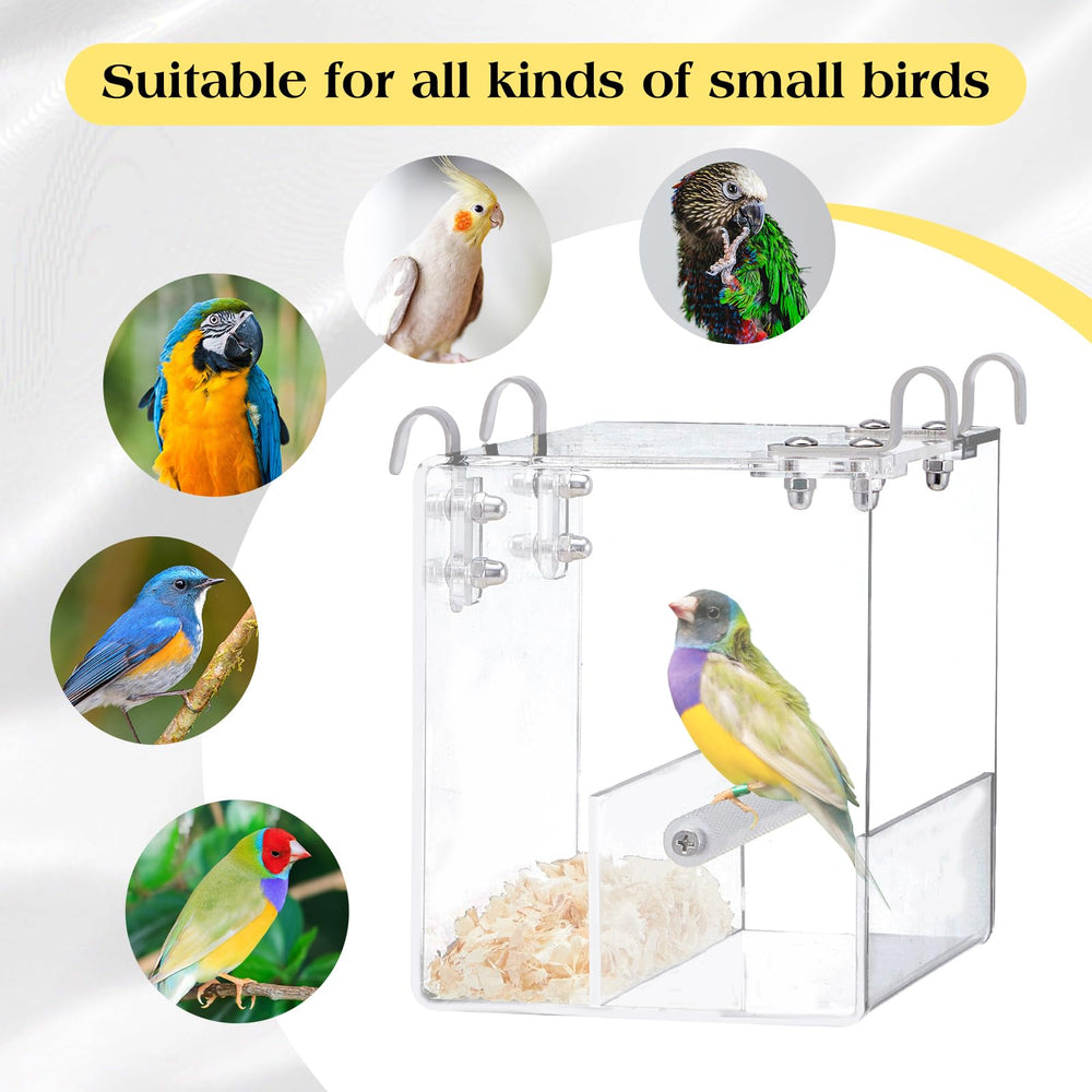 Ziliny bird-watching friendly cage feeder encourages garden observation and enjoyment.