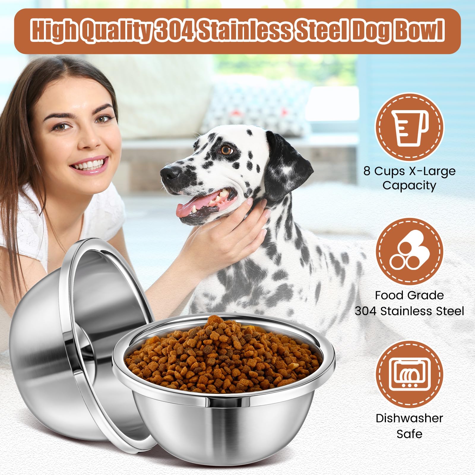Ziliny easy-to-clean bowls with smooth surfaces for hassle-free maintenance.