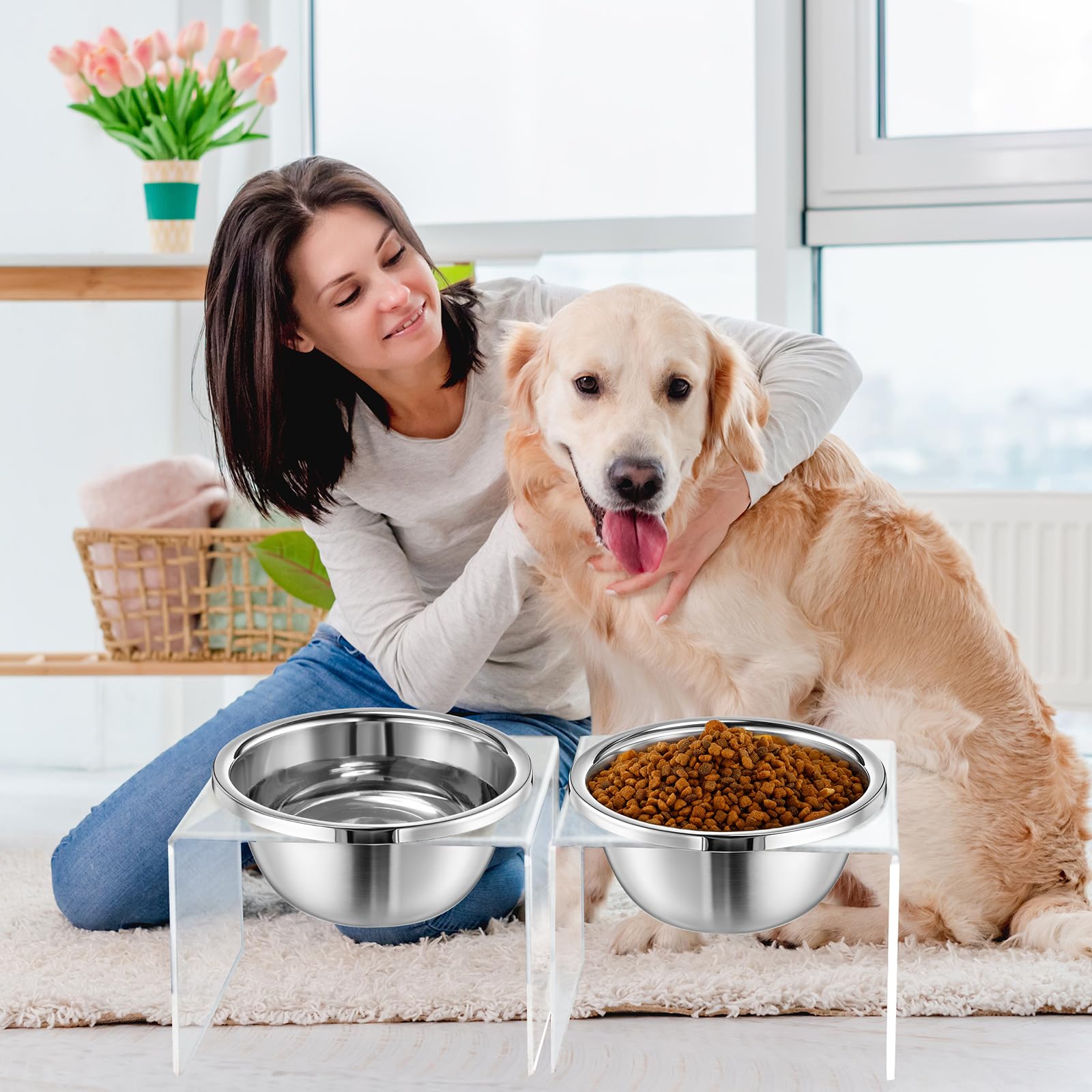 Ziliny modern feeding station adds style to home and pets.