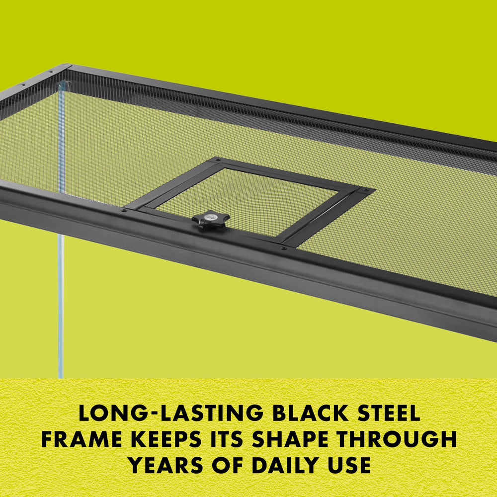 Zilla black steel frame maintains shape under daily use