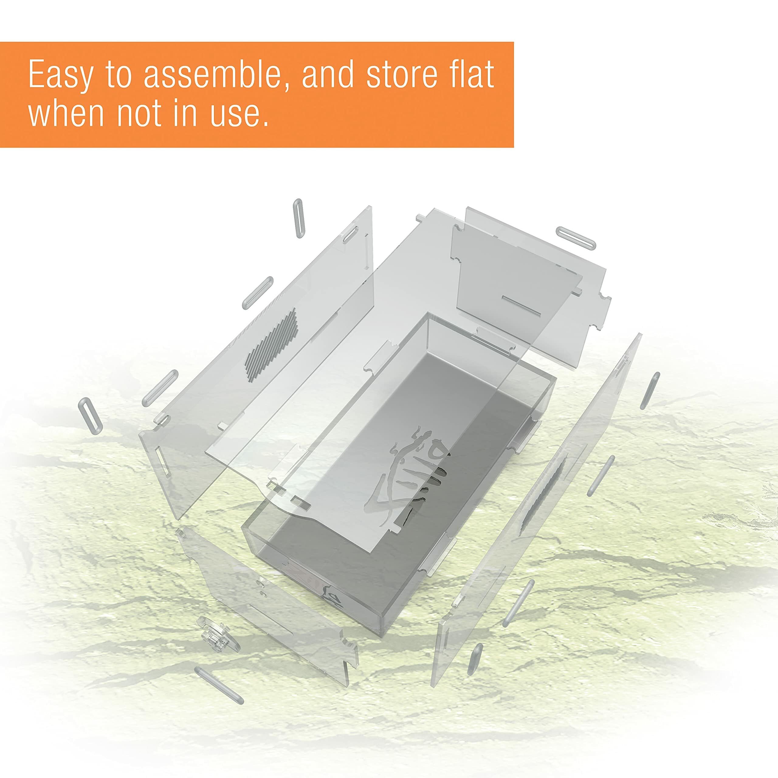 Zilla Micro Habitat assembly image showing quick setup and easy storage