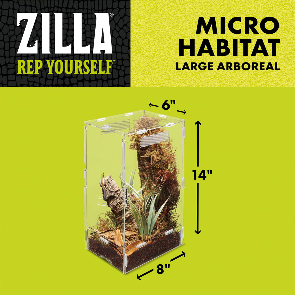 Zilla Micro Habitat locking latch ensuring secure enclosure for tiny pets