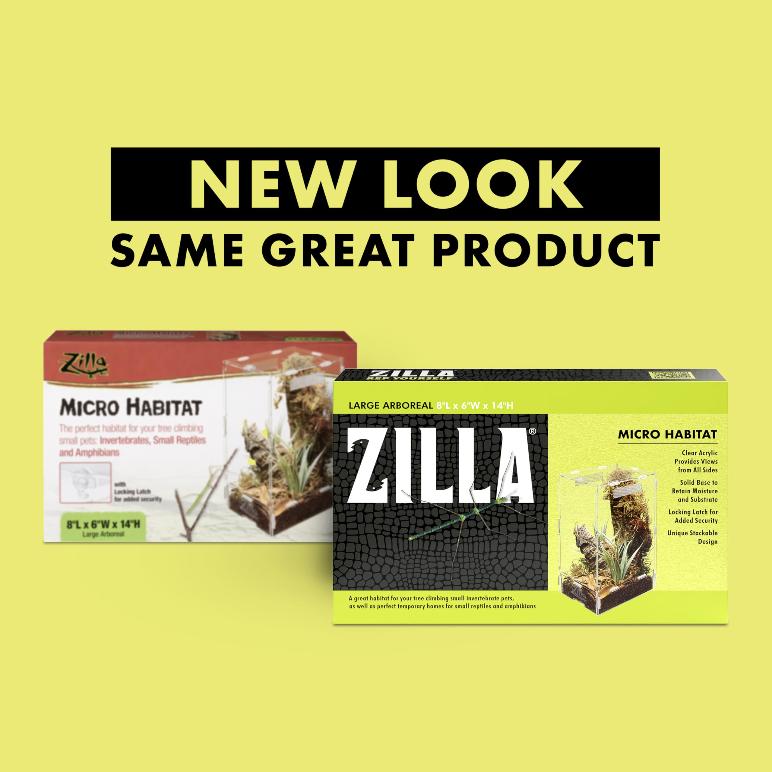 Zilla Micro Habitat side view showing compact footprint for small spaces