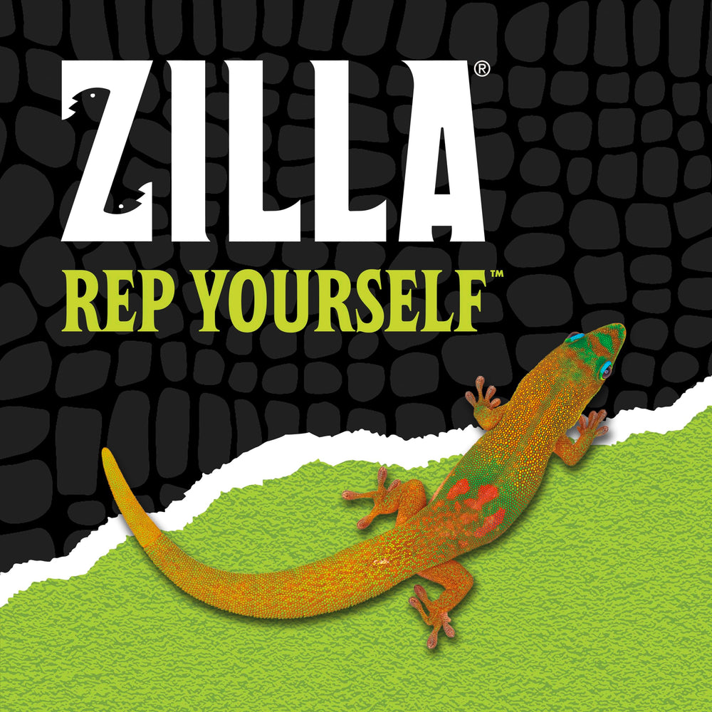 Zilla Mini tropical bulbs in a low-profile fixture fit compact reptile habitats.