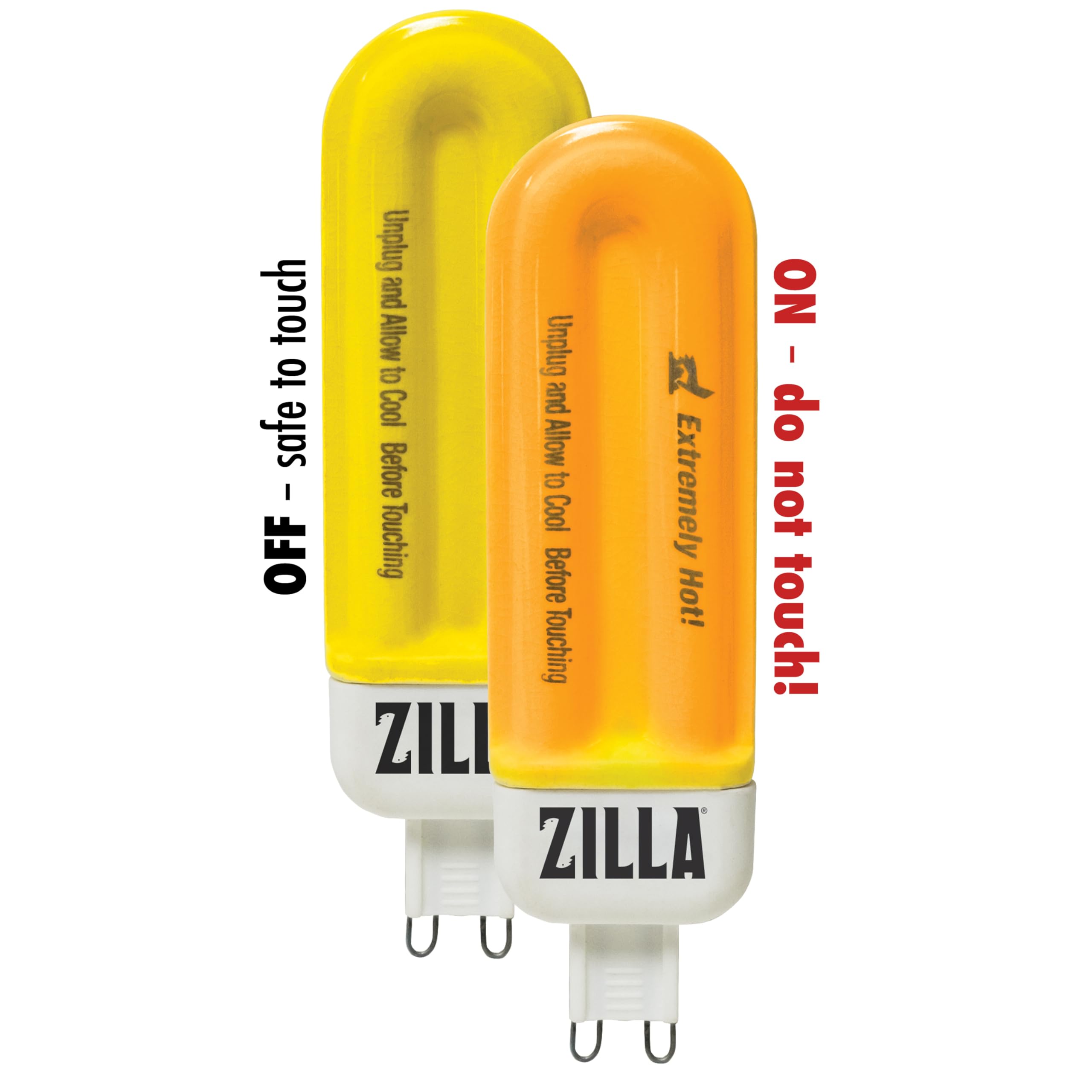 Durable ceramic exterior protects the Zilla heat emitter from breakage