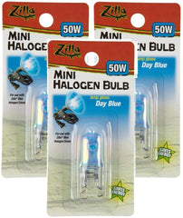 Zilla mini halogen reptile bulb 50W Day Blue enhances daytime viewing and basking warmth