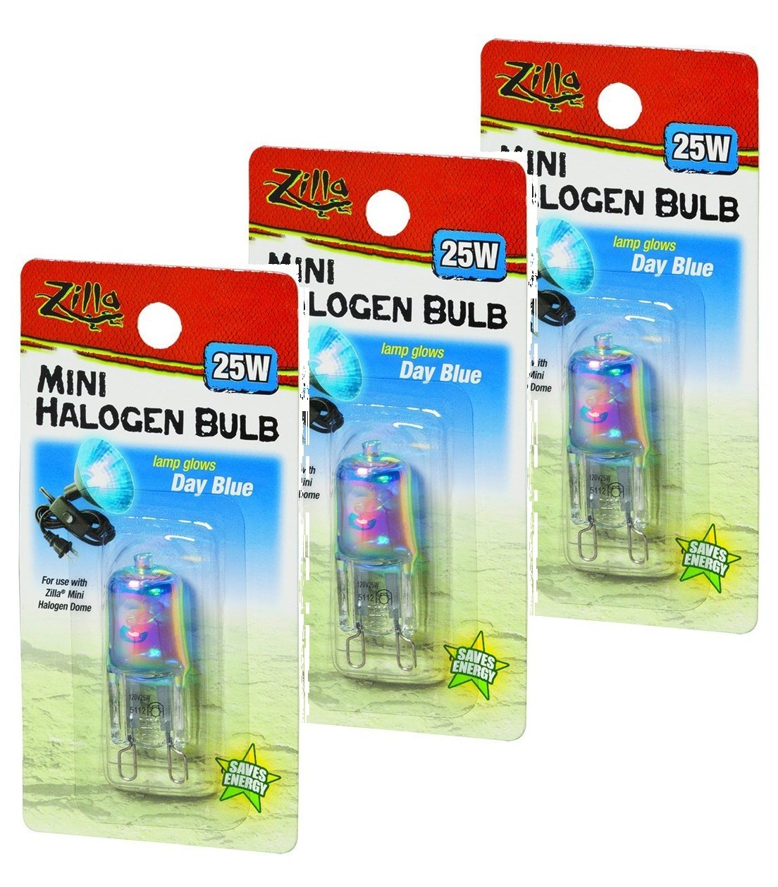 Zilla mini halogen lamp reptile bulb Day Blue in terrarium for daytime basking