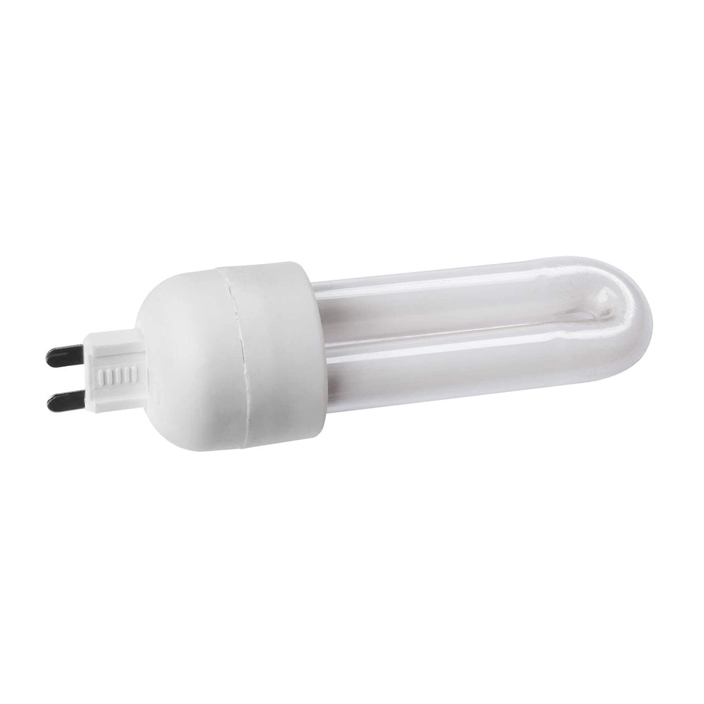 Zilla Mini UVB bulbs emitting 12-inch UVB light suitable for tropical enclosures.