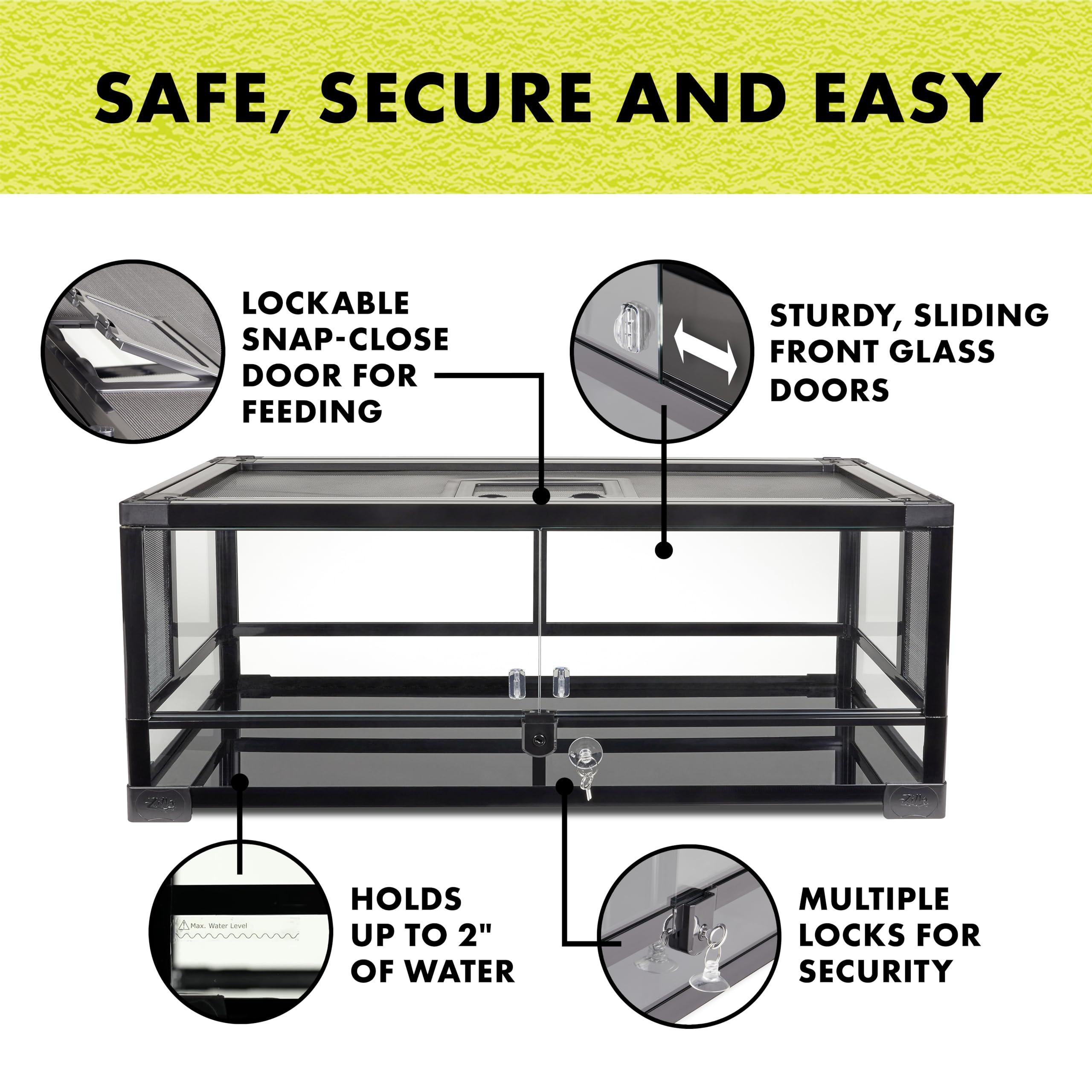 Zilla QuickBuild feeding port access enables easy, controlled feeding without disturbance.
