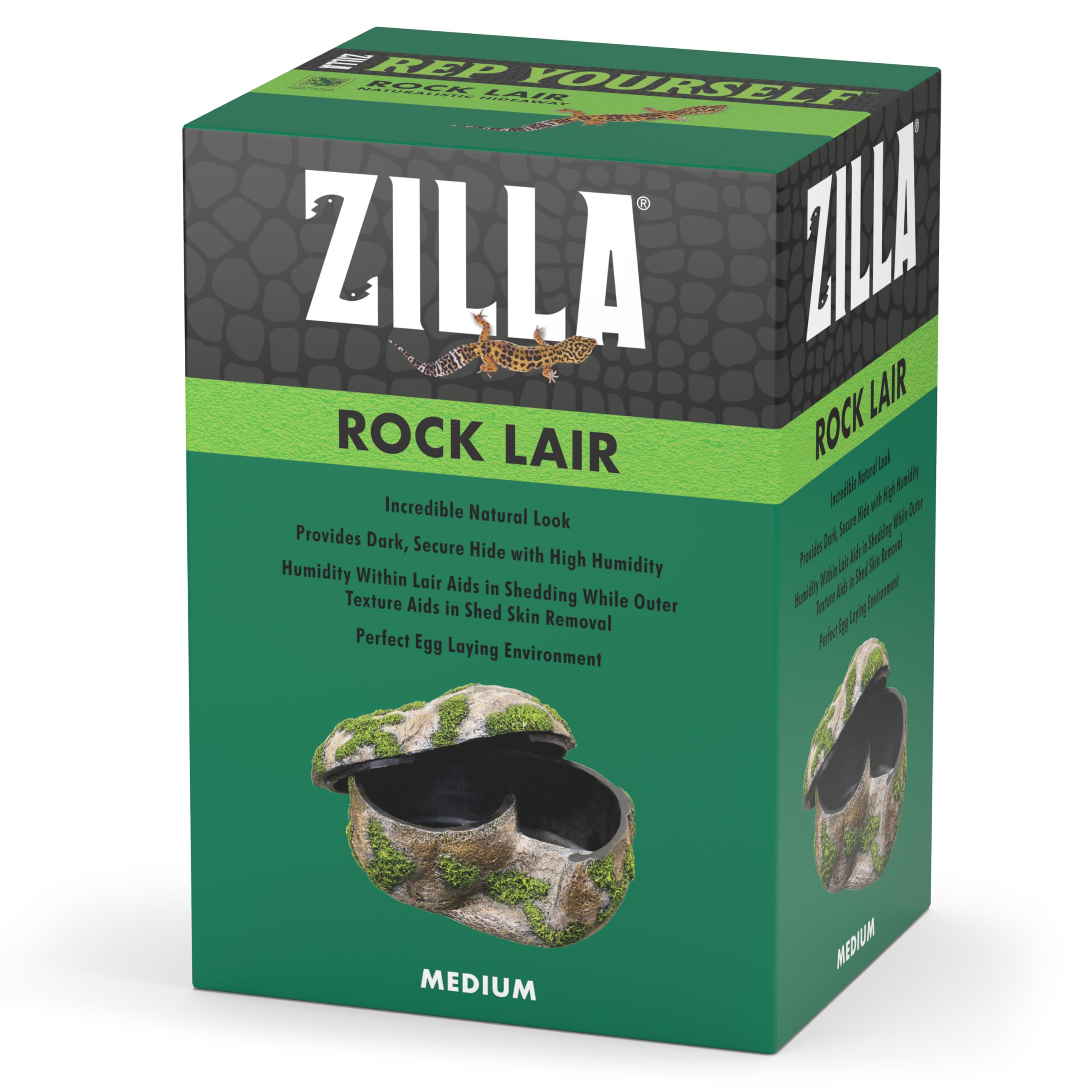 Zilla Rock Lair exterior shows natural, humid hide for a secure reptile shelter