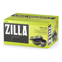 Zilla Pet Terrarium Rock Lair front view shows natural hide for secure, humidity-friendly habitat