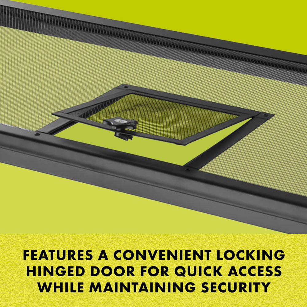 Zilla hinged door lock close-up illustrating secure closure