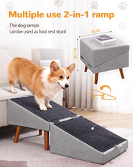 Ziluce dog ramp ottoman design split construction blends with decor.