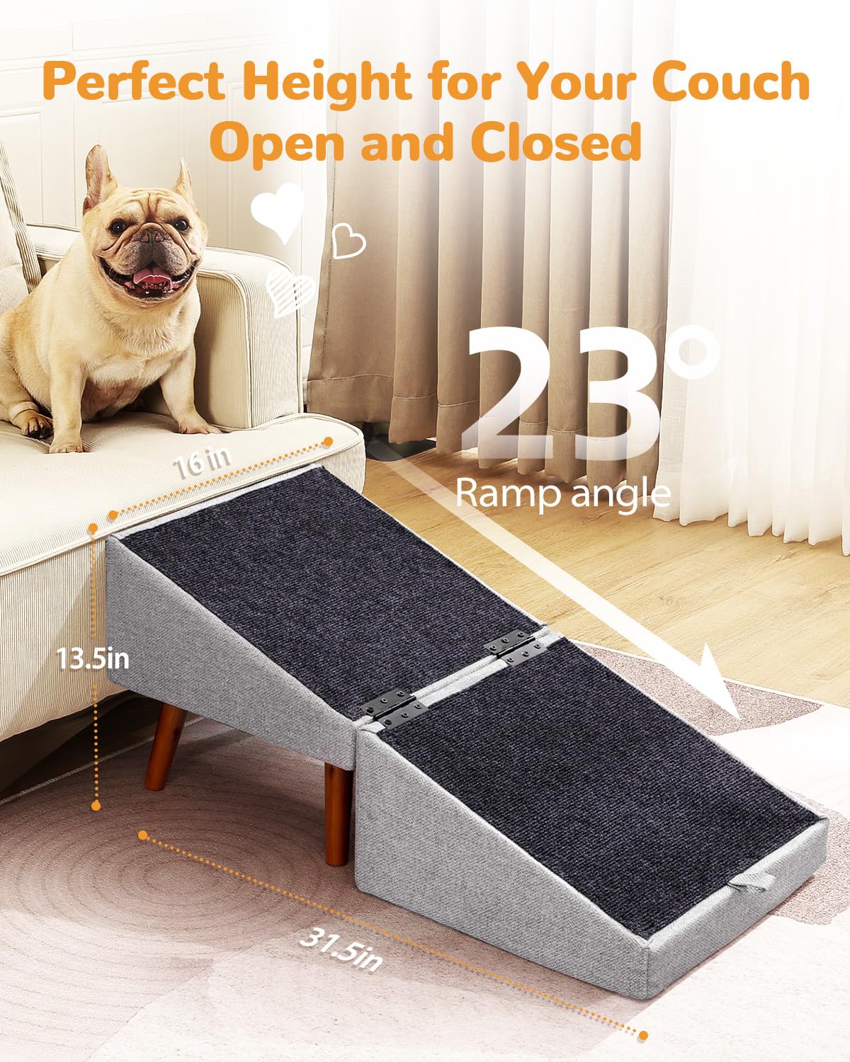 Ziluce dog stairs folded-stool demonstrates versatile 2-in-1 design.