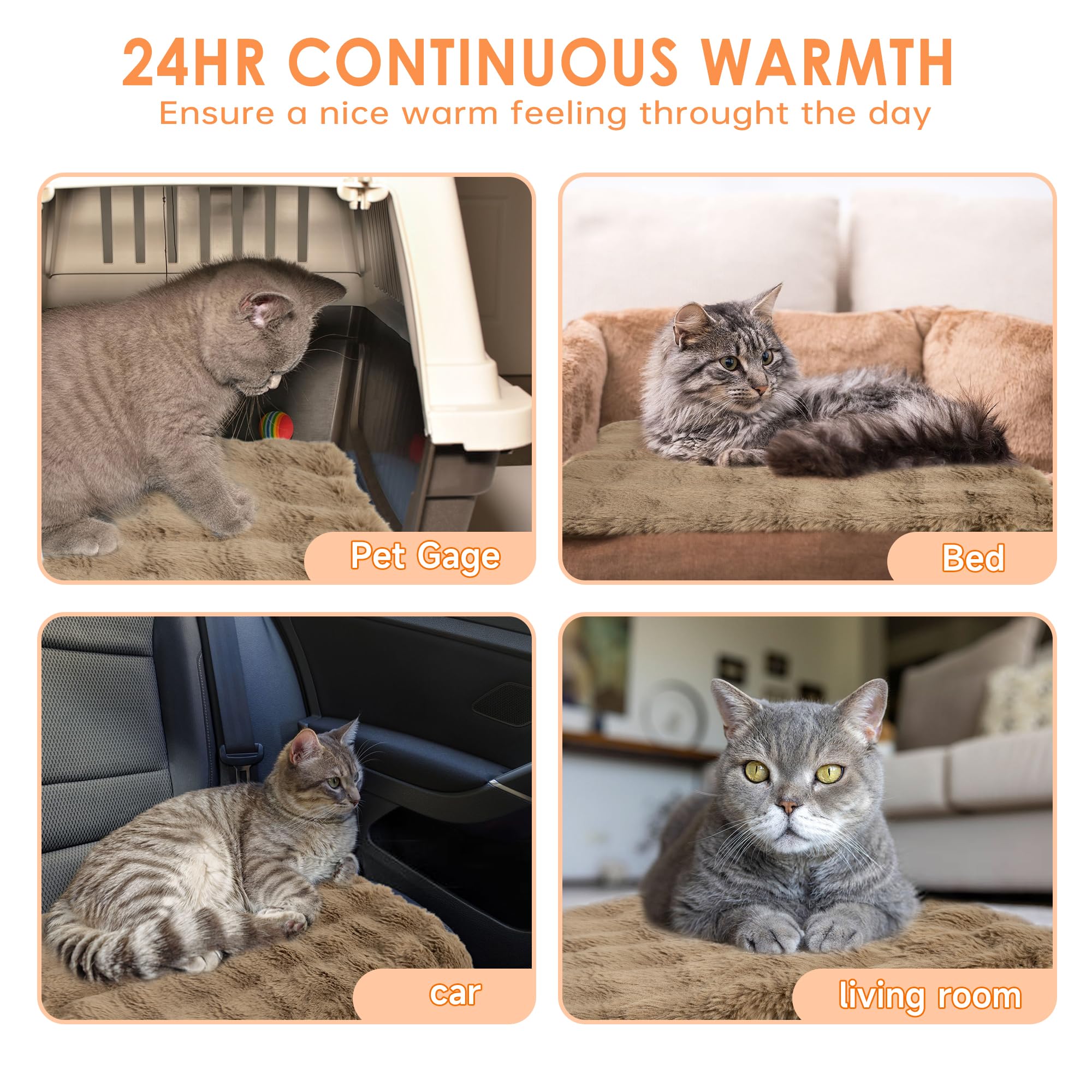 ZINGTERRA self-warming cat bed removable cover enables easy machine washing.